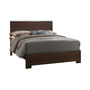 Transitional Style Eastern King Size Panel Bed with Low Footboard, Brown By Casagear Home