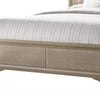 Transitional Wooden Queen Size Bed with Button Tufted Headboard champagne By Casagear Home BM208547