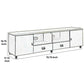 Contemporary 2 Drawer Wooden TV Console with 2 Open Shelves White and Gray By Casagear Home BM208556