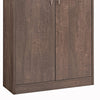 Wooden Shoe Cabinet with 2 Drawers and 2 Door Cabinet Walnut Oak Brown By Casagear Home BM208879