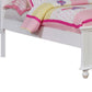 Traditional Style Full Bed with Button Tufted Camelback Headboard White By Casagear Home BM208972