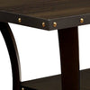 Transitional Wooden Dining Table with Nailhead Trim and Open Shelf Brown By Casagear Home BM208982