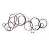 Industrial Style Metal Wall Decor with Multiple Circles, Bronze By Casagear Home