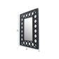 Rectangular Wooden Dressing Mirror with Lattice Pattern Design Black By Casagear Home BM209114