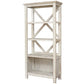 75’ 4-Shelf Wood Bookcase with X-Back Support White By Casagear Home BM209264