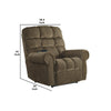 Upholstered Metal Power Lift Recliner Brown By Casagear Home BM209296