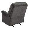 Fabric Upholstered Rocker Recliner with Pillow Top Arm Smoke Gray By Casagear Home BM209299