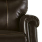 Leatherette Upholstered Power Lift Recliner Brown By Casagear Home BM209308