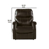 Leatherette Upholstered Power Lift Recliner Brown By Casagear Home BM209308