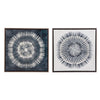 Gallery Canvas Wall Art with Circular Orientation Set of 2 Blue and White By Casagear Home BM209376