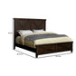 Wooden Queen Size Bed with Barn Style Plank Headboard and Footboard Brown By Casagear Home BM209558