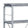 54’ 4-Shelf Bookshelf with X Back Silver and Gray By Casagear Home BM209626