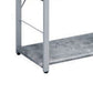 54’ 4-Shelf Bookshelf with X Back Silver and Gray By Casagear Home BM209626