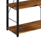 54’ 4-Shelf Bookshelf with Metal Frame Brown and Black By Casagear Home BM209629