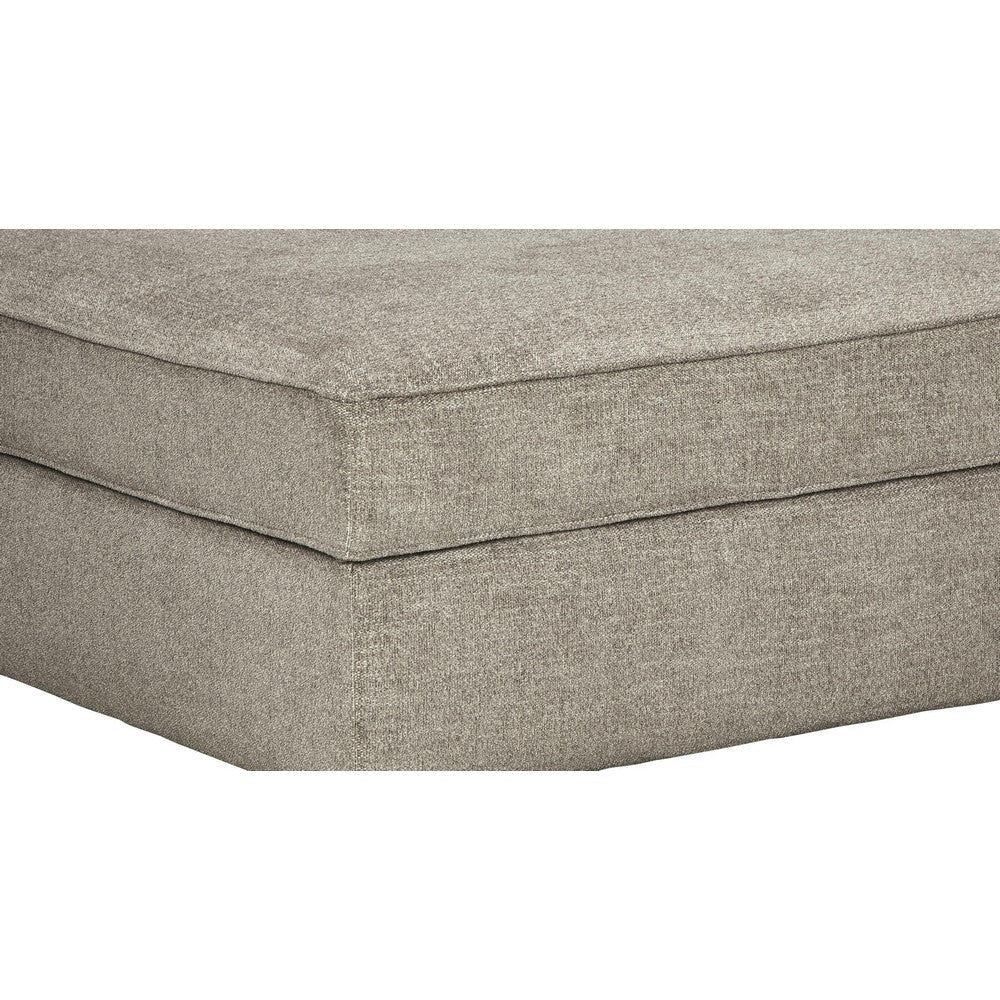 Wooden Ottoman with Hidden Storage and Tapered Block Legs Gray By Casagear Home BM209655