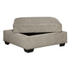 Wooden Ottoman with Hidden Storage and Tapered Block Legs Gray By Casagear Home BM209655