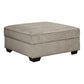 Wooden Ottoman with Hidden Storage and Tapered Block Legs, Gray By Casagear Home