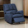 Fabric Upholstered Rocker Recliner with Tufted Backrest Blue By Casagear Home BM209665