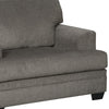 Fabric Upholstered Chair and a Half with Tapered Block Legs Gray By Casagear Home BM209673