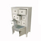 42’ 8 Drawer Wooden Chest with 2 Door Cabinet White By Casagear Home BM210154