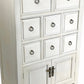 42’ 8 Drawer Wooden Chest with 2 Door Cabinet White By Casagear Home BM210154