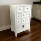 42" 8 Drawer Wooden Chest with 2 Door Cabinet, White By Casagear Home