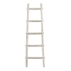 Transitional Style Wooden Decor Ladder with 5 Steps, White By Casagear Home