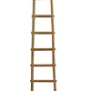 Transitional Style Wooden Decor Ladder with 6 Steps Brown By Casagear Home BM210392