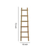 Transitional Style Wooden Decor Ladder with 6 Steps Brown By Casagear Home BM210392