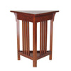 30’ 1-Drawer Triangular Corner Table with Slatted Design Brown By Casagear Home BM210424