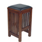 24’’ Slatted Design Barstool with Leatherette Seat Oak Brown By Casagear Home BM210426