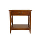 25’’ 1-Drawer Wooden Nightstand with X Shape Sides Brown By Casagear Home BM210451