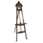 65’ Traditional Style Scrollwork Wooden Easel Dark Brown By Casagear Home BM210461