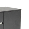 4 Drawers and 2 Doors Wooden TV Stand with Floating Plinth Base Black By Casagear Home BM210516