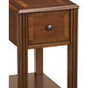 Chair Side End Table with 1 Drawer and Open Bottom Shelf Brown By Casagear Home BM210674