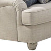 Contemporary Style Queen Sofa Sleeper with Curved Armrest Light Gray By Casagear Home BM210693