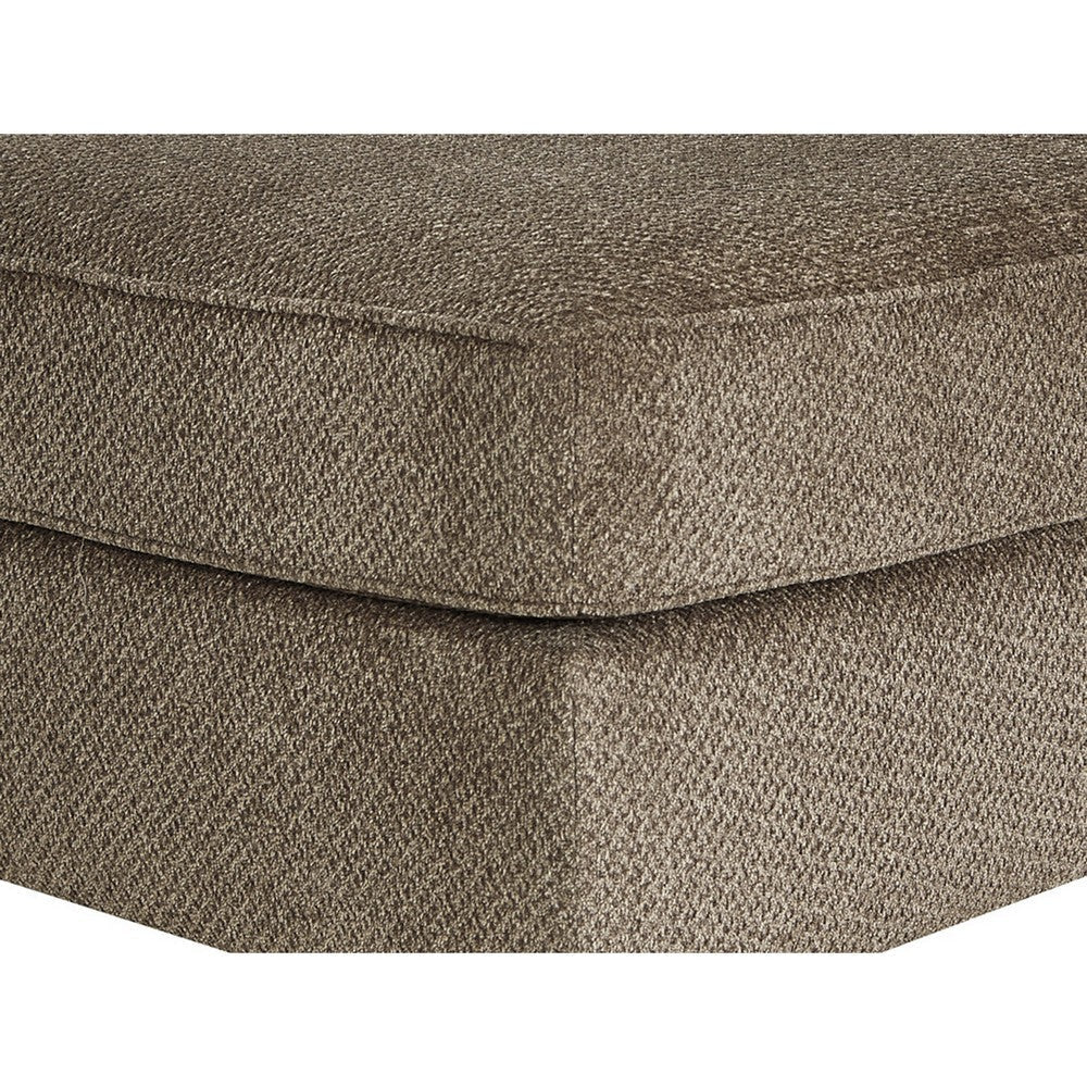 37’ Upholstered Square Dual Layer Oversized Ottoman Brown By Casagear Home BM210746