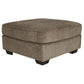 37’ Upholstered Square Dual Layer Oversized Ottoman Brown By Casagear Home BM210746