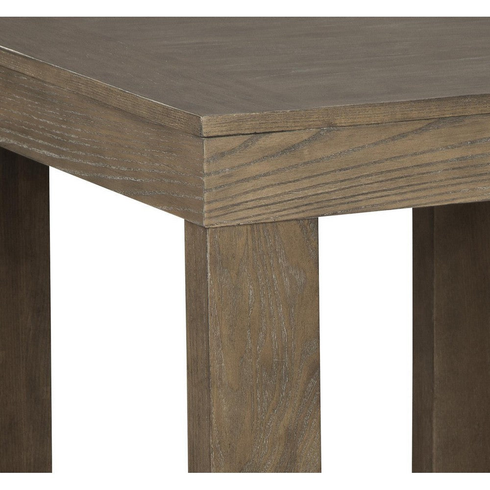 Trestle Base End Table Taupe Brown By Casagear Home BM210783