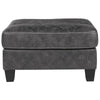 33’ Upholstered Dual Layer Ottoman with Stitching Gray By Casagear Home BM210844