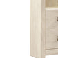 Tall Pier with 1 Door Cabinet and 2 Adjustable Glass Shelves Antique White By Casagear Home BM210895