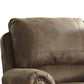 Top Pillow Back Rocker Recliner with Nailhead Trims Light Brown By Casagear Home BM210909