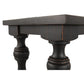 60 Wire Brush Sofa Table with Turned Legs Antique Black By Casagear Home BM210921