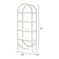 78’ 4 Tier Arc Shape Wood and Metal Bookshelf White and Gold By Casagear Home BM211101