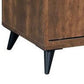 46’ Sliding door Shoe Cabinet With Splayed Legs Oak Brown By Casagear Home BM211129