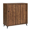 46’ Sliding door Shoe Cabinet With Splayed Legs Oak Brown By Casagear Home BM211129