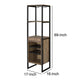 69’ 3 Shelf Wood And Metal Wine Rack Brown And Black By Casagear Home BM211138