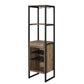 69’ 3 Shelf Wood And Metal Wine Rack Brown And Black By Casagear Home BM211138