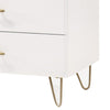 51 6-Drawer Double Dresser with Hairpin Legs White By Casagear Home BM211214