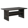 59’ Wicker Woven Table with Open Shelf Dark Brown By Casagear Home BM213289